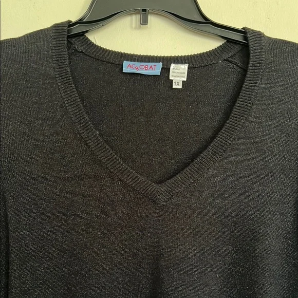 Acrobat. Black V-Neck Sweater - Picture 4 of 5